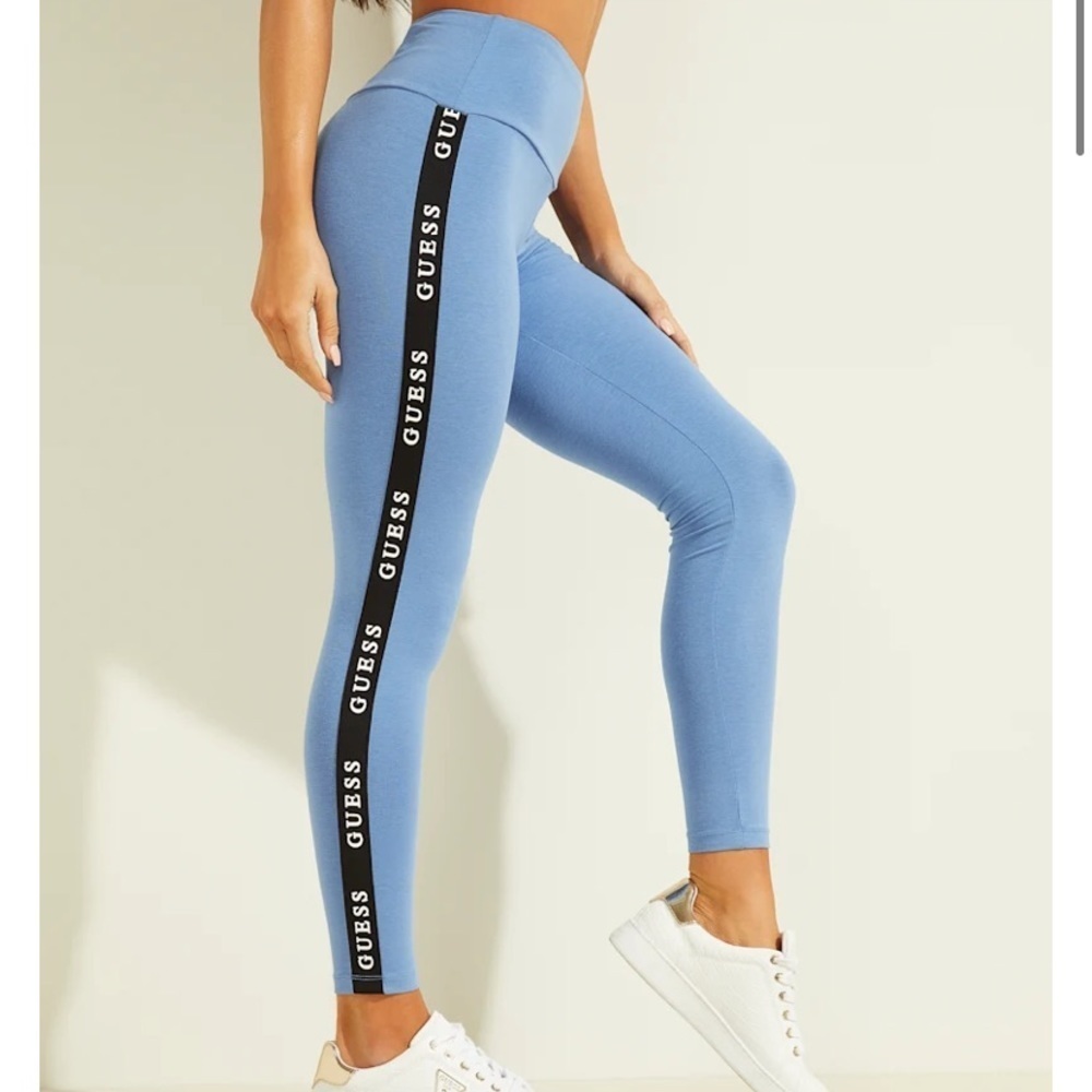 New GUESS Eco Logo Tape Leggings SZ XS